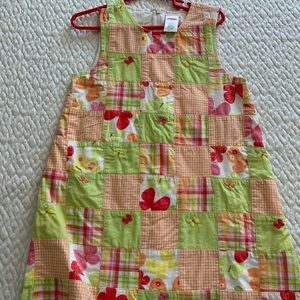 Gymboree 5T dress, butterfly and plaid